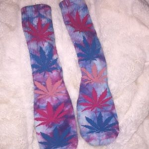 tie dye weed socks